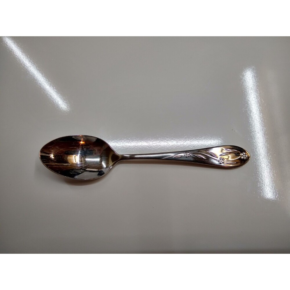 2  Temp-Tations Stainless Steel Old World Floral 7 1/4" Soup Spoon